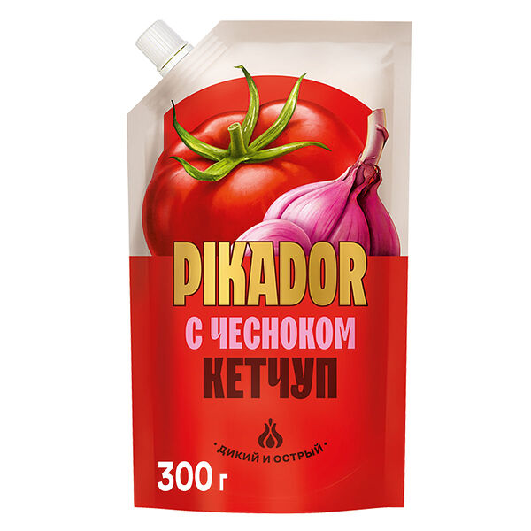 Томатный кетчуп PIKADOR с чесноком