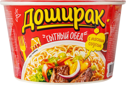 

Лапша быстрого приготовления Доширак Сытный обед Говядина 110 г