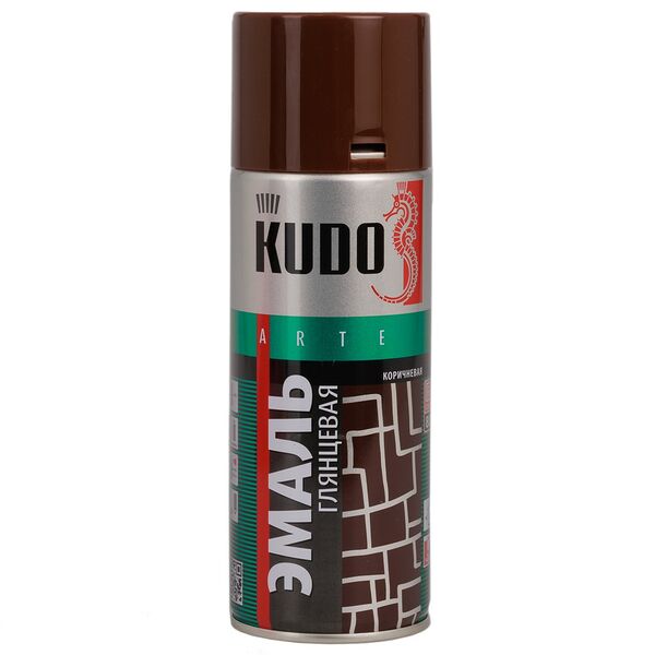 Краска-эмаль Kudo универсальная 1012, коричневая, 520 мл
