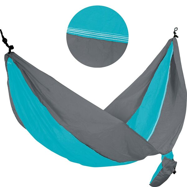 Гамак Ecos походный повышенной прочности Ham-16 с карабинами, 280х140 см