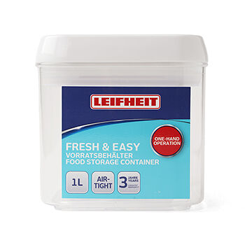 Контейнер для хранения Leifheit Fresh&Easy 1л квадратный, Китай