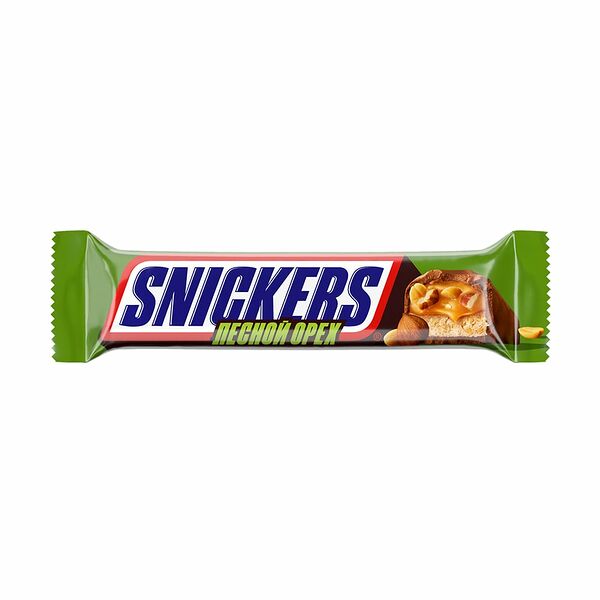 Шоколадный батончик, Snickers, лесной орех, 81 г