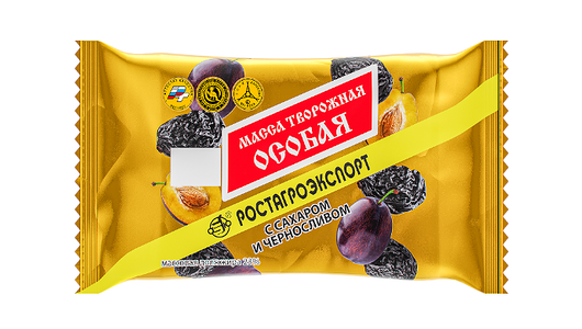 Масса творожная Ростагроэкспорт Особая с сахаром и черносливом 23%