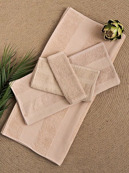 Полотенце махровое Конфетти, 100% хлопок, р. 50х90, цвет бежевый