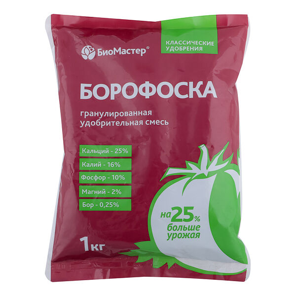 Удобрение минеральное борофоска, 1кг, биомастер