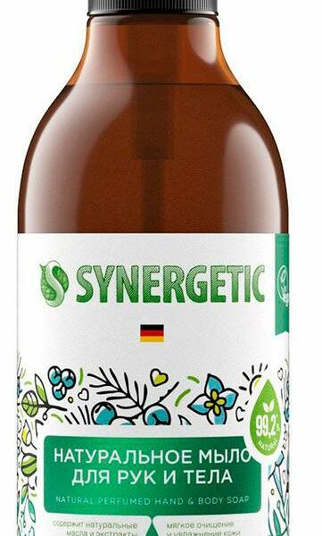 Мыло жидкое для рук и тела Synergetic Сандал и ягоды можжевельника 380 мл