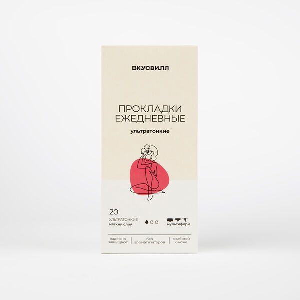 Прокладки ВкусВилл ультратонкие ежедневные 20 шт
