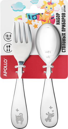 

Набор детских столовых приборов Apollo Fluffy 2 предмета