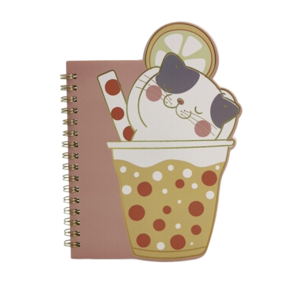 

Блокнот iLikeGift на спирали Kitten cocktail lemon, оранжевый, 60л