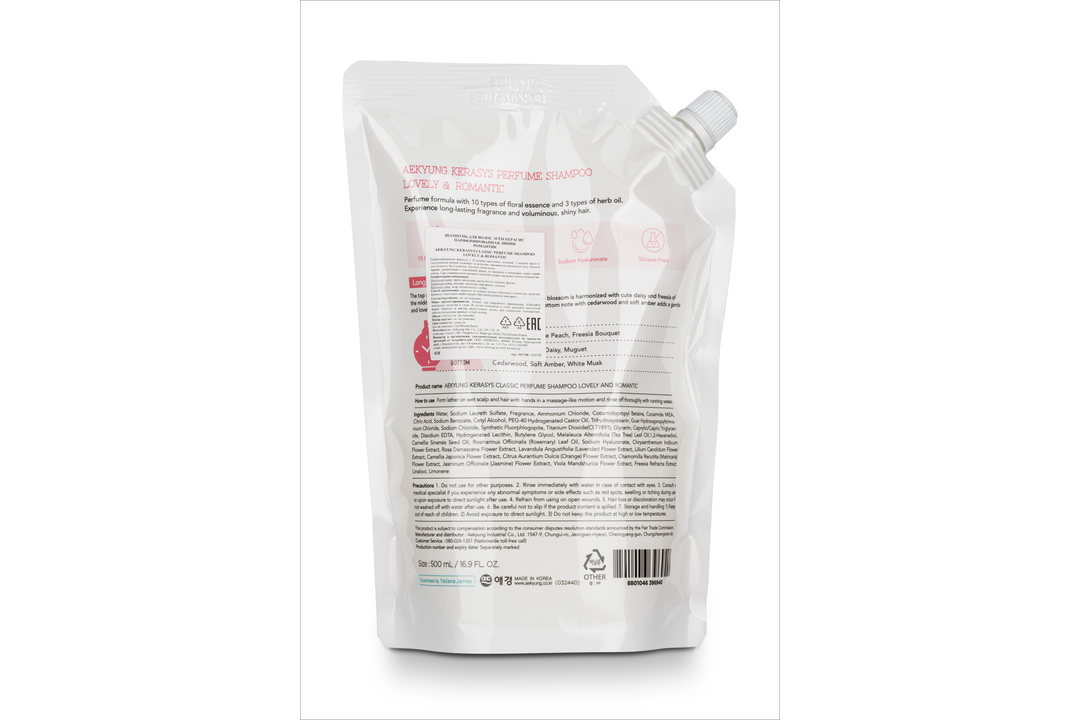 

Шампунь для волос Kerasys Lovely Romantic запасной блок 500 мл