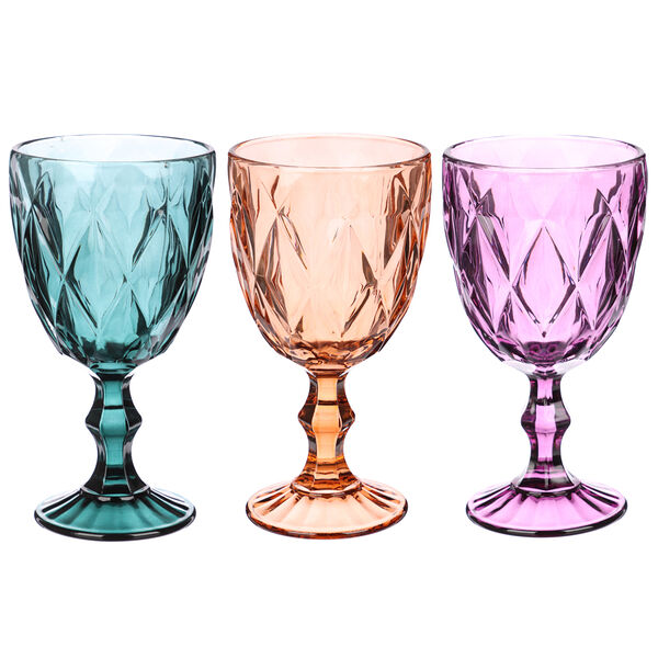 Vetta набор бокалов для вина 3 шт,  320мл, стекло, цветные