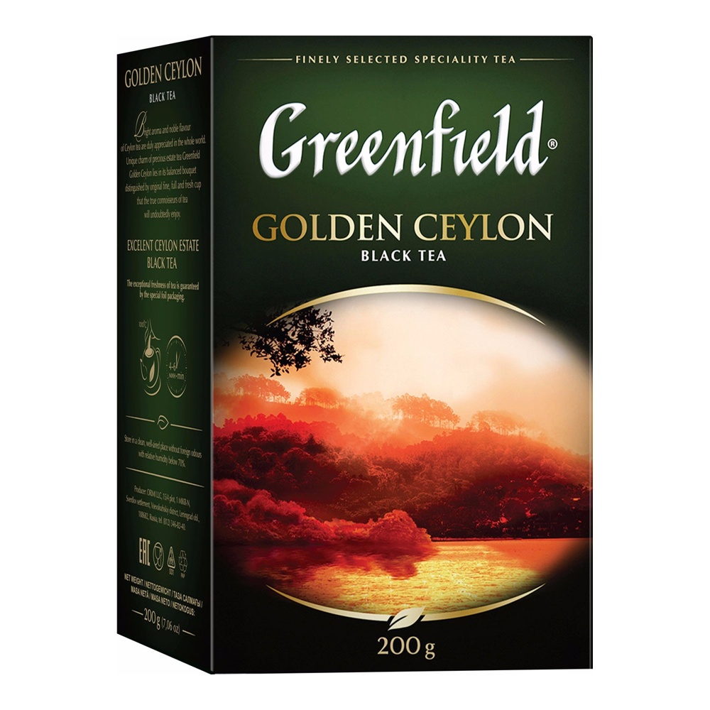 

Чай черный Greenfield Golden Ceylon листовой 200 г