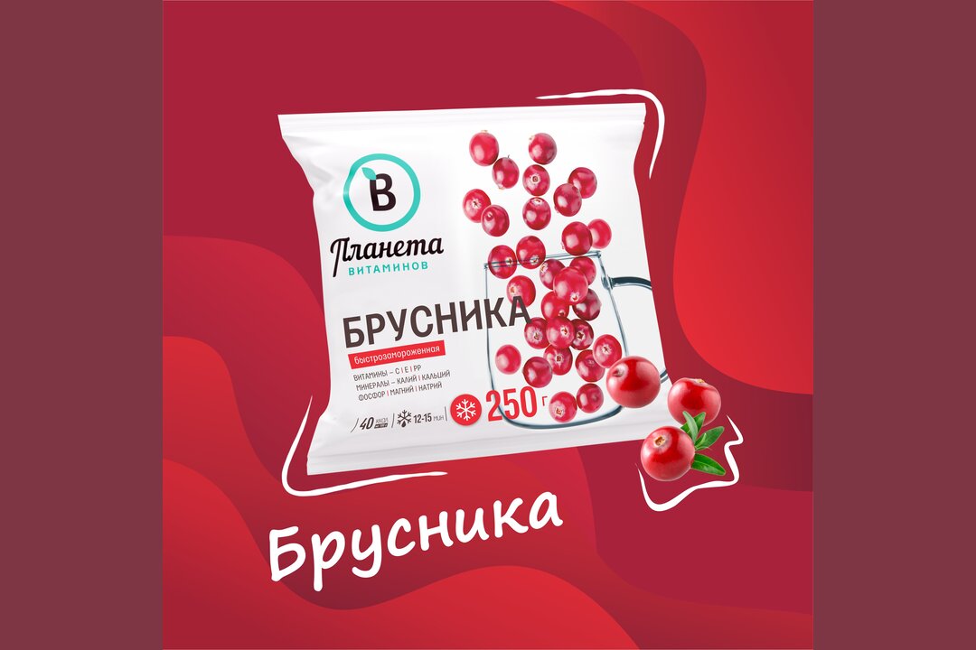 

Брусника Планета Витаминов замороженная 250 г