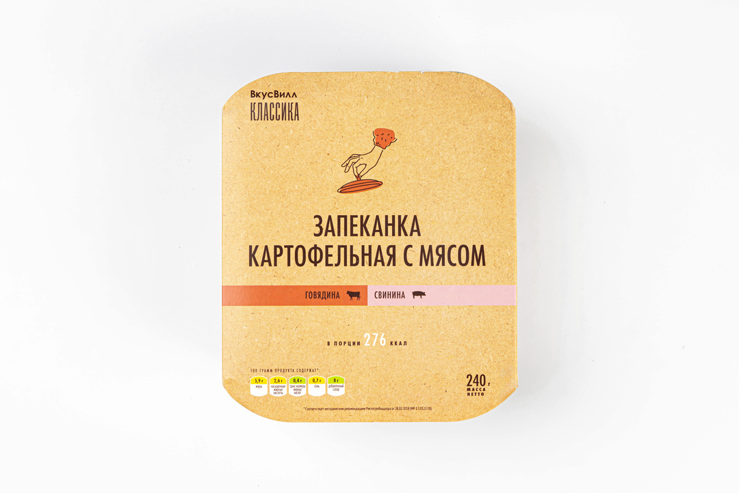 

Запеканка Вкусвилл картофельная с мясом 240 г