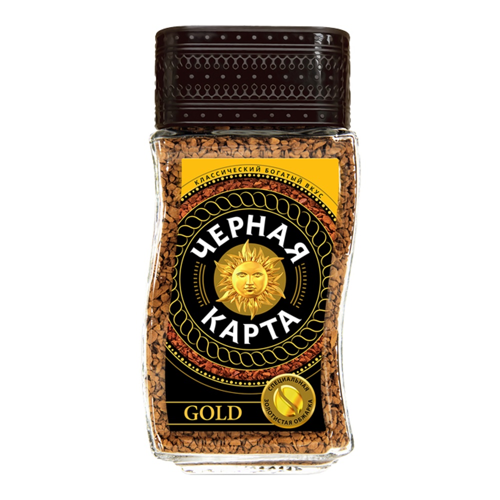 

Кофе растворимый Чёрная карта Gold 95 г