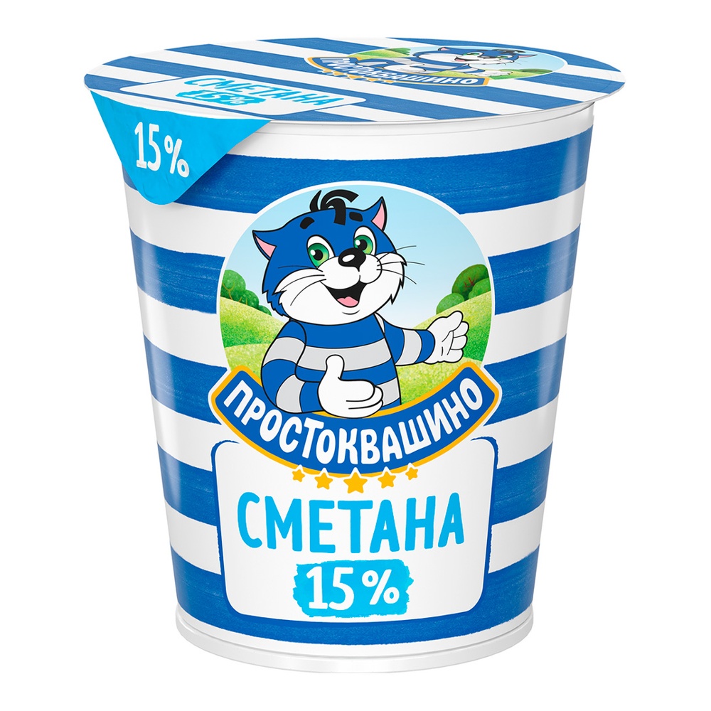

Сметана Простоквашино 15% 300 г