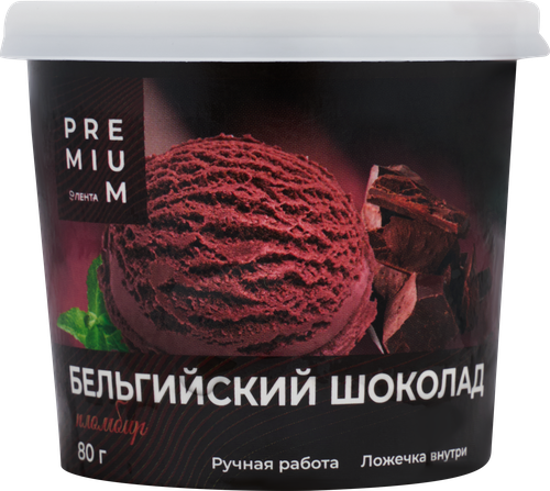 

Мороженое Лента Premium Бельгийский шоколад, пломбир 12%, без змж, 80 г