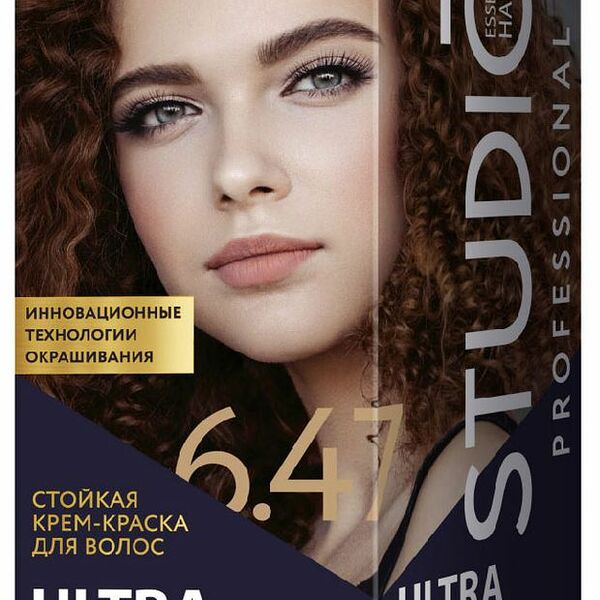 Стойкая крем-краска для волос Studio Ultra т.6.47 Каштаново-медный 115 мл