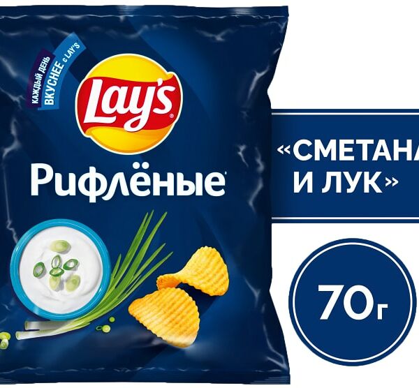 Чипсы Lays Сметана-Лук 70г