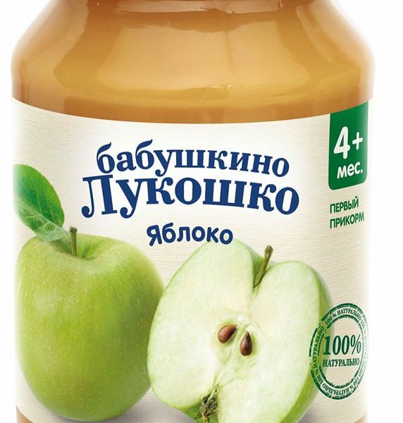 Пюре Бабушкино Лукошко яблоко, 190 г