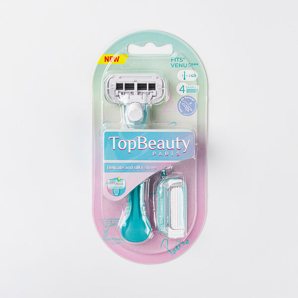 Бритва женская TOPBEAUTY Paris 4 лезвия+2 сменные кассеты