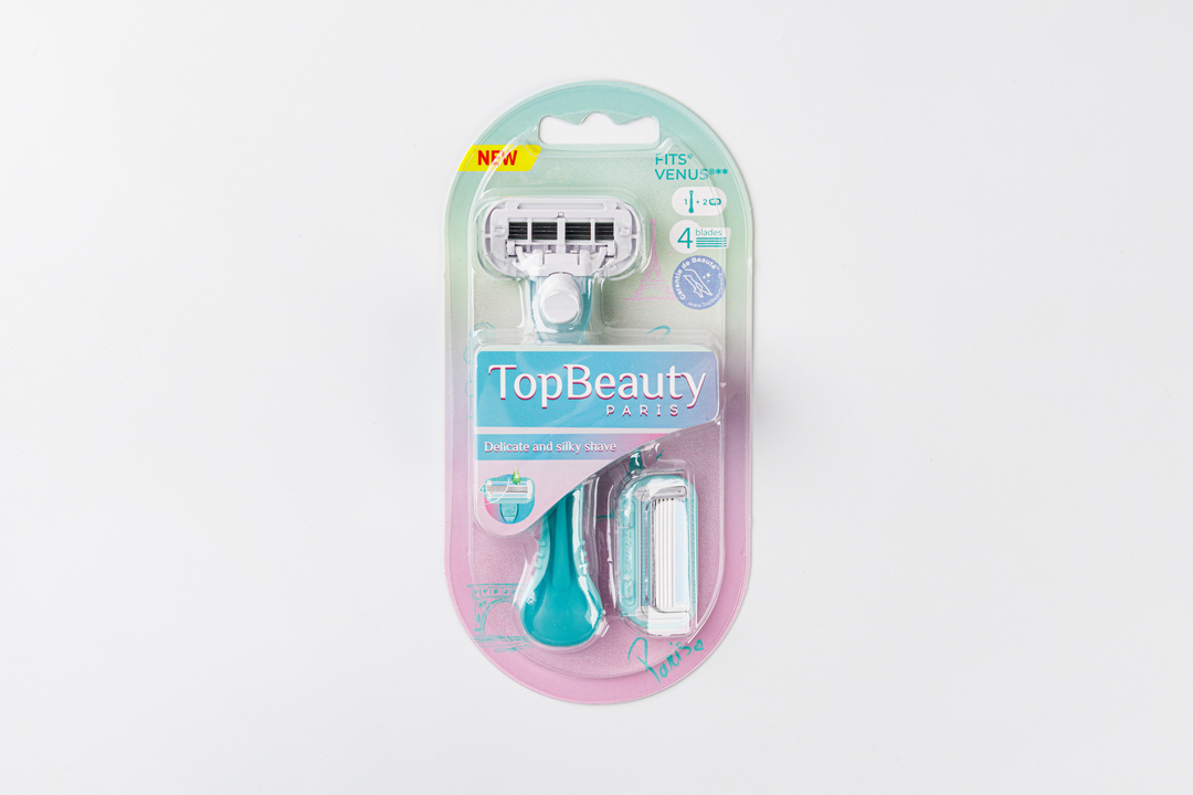 

Бритва женская Topbeauty Paris 4 лезвия+2 сменные кассеты