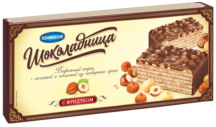 

Торт вафельный Коломенское Шоколадница с фундуком 230 г
