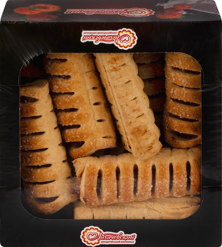 Печенье Лихачевский КК Лихачевская Фортуна с брусникой слоеное 400г