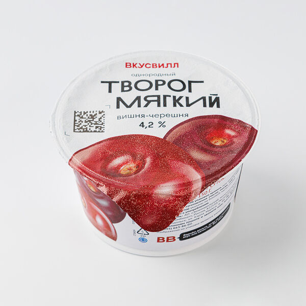 Творог мягкий Вишня-черешня однородный 4,2% 150 г