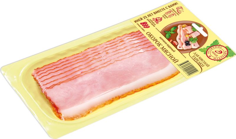 

Окорок Иней мясной из свинины копчено-вареный 90 г