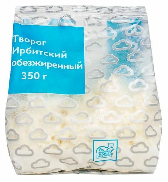 Творог Ирбит Ирбитский рассыпчатый обезжиренный 0% 350 г
