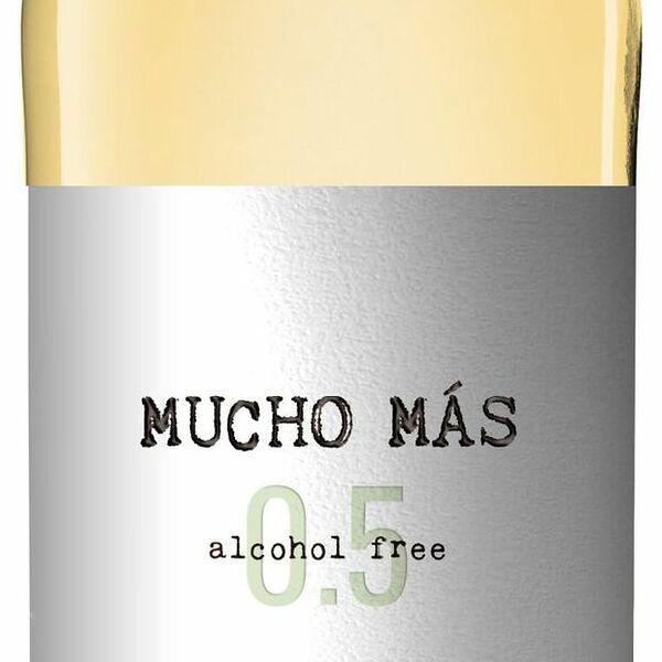 Белое вино Mucho Mas полусухое безалкогольное 0.75 л, Испания
