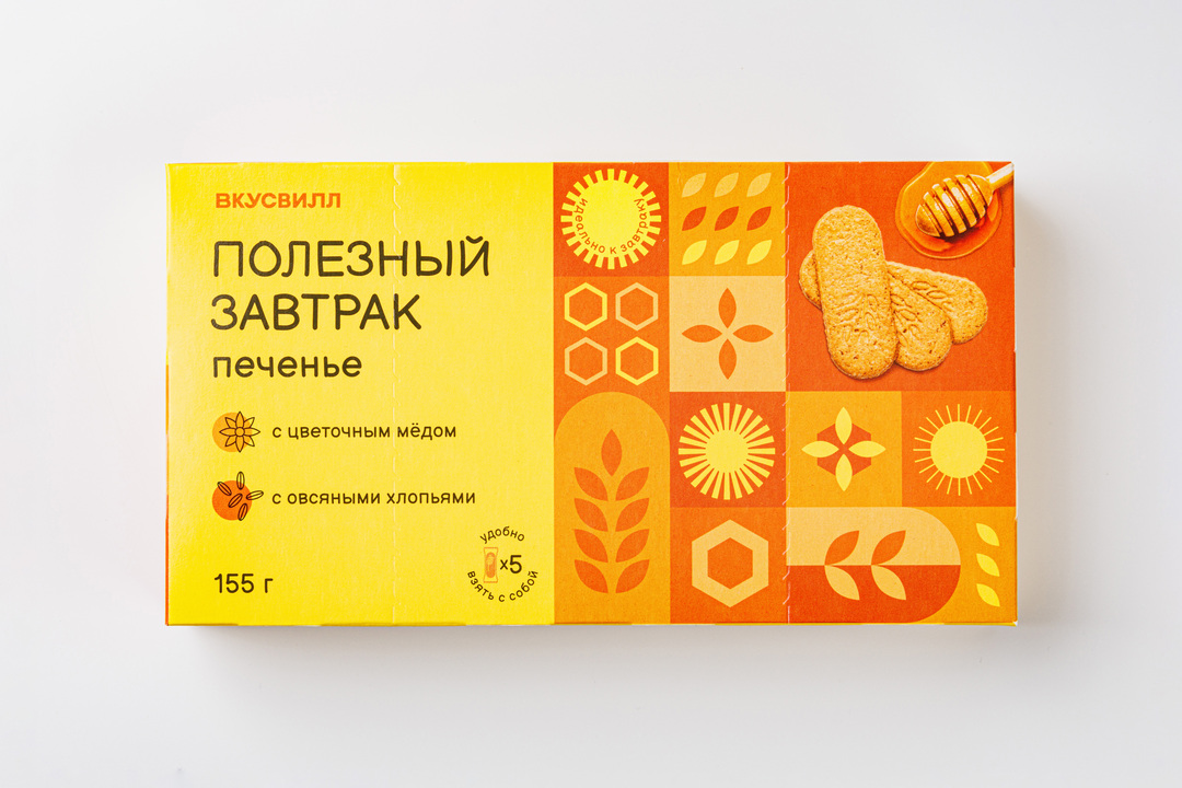

Печенье ВкусВилл Полезный завтрак с медом и овсяными хлопьями 155 г