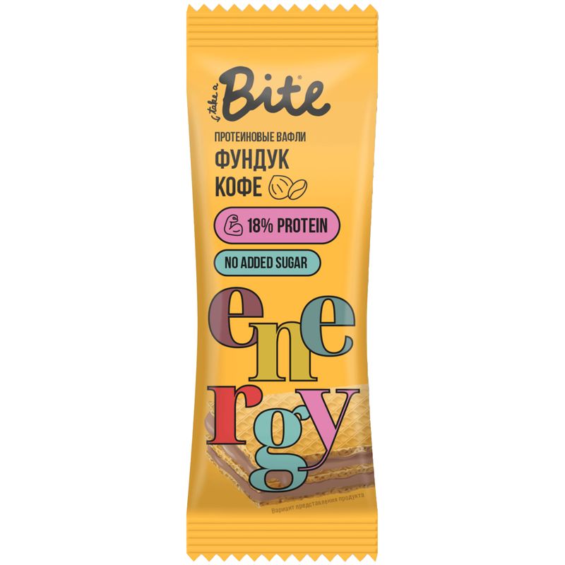 

Вафли протеиновые Take a Bite Фундук-кофе 35 г