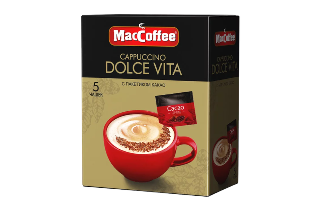 

Напиток кофейный MacCoffee Cappuccino Dolce Vita 5 шт. х 24 г