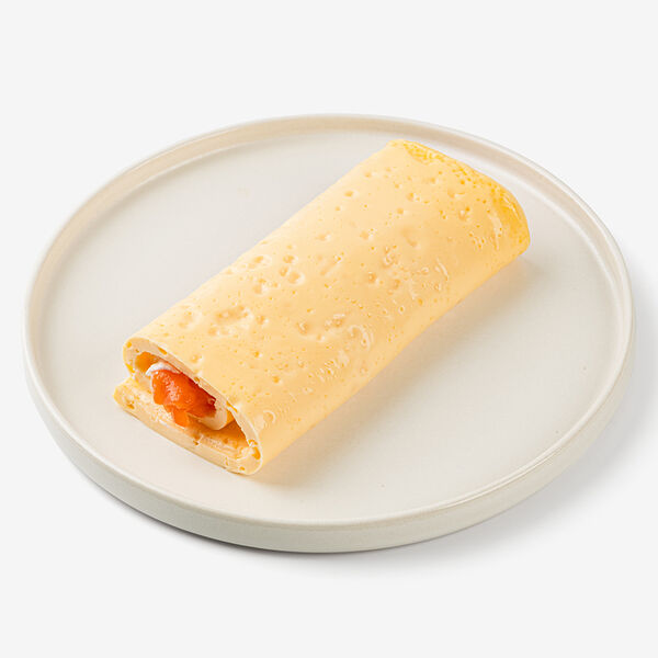 Омлет-ролл Вкусвилл с копченой форелью и сливочным соусом, кафе, 180г