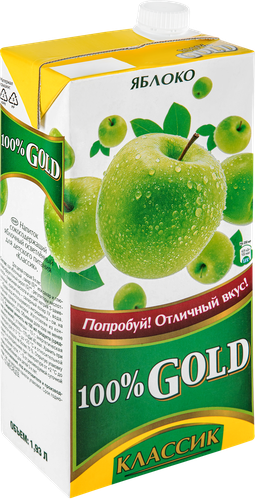 

Напиток сокосодержащий 100% Gold яблочный классик 1.93 л