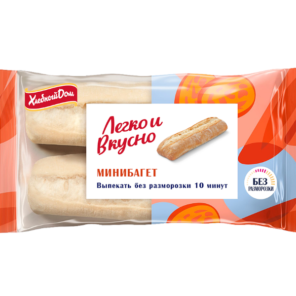 Минибагет Хлебный дом Легко и Вкусно Барра замороженный, 220 г