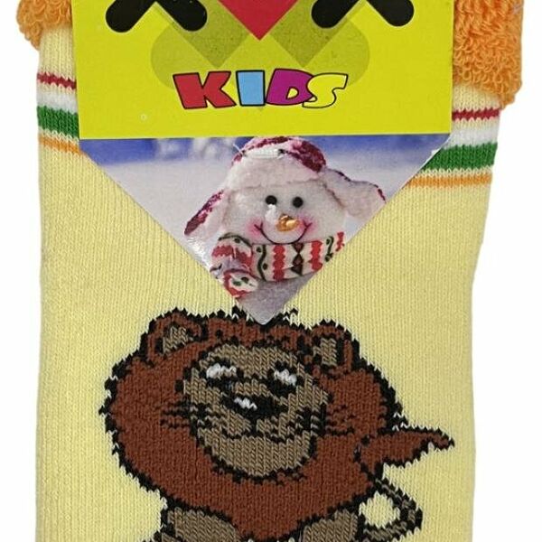 Носки детские Хох махровые желто-оранжевые, р 12-14