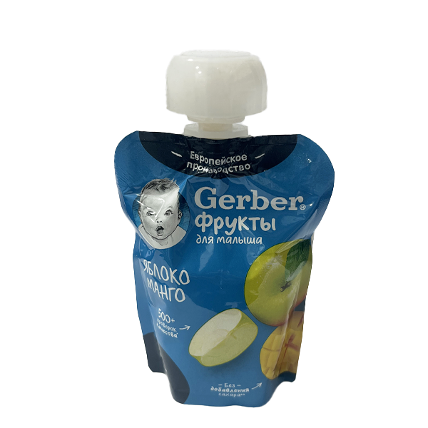 Гербер пюре пауч яблоко манго 90г
