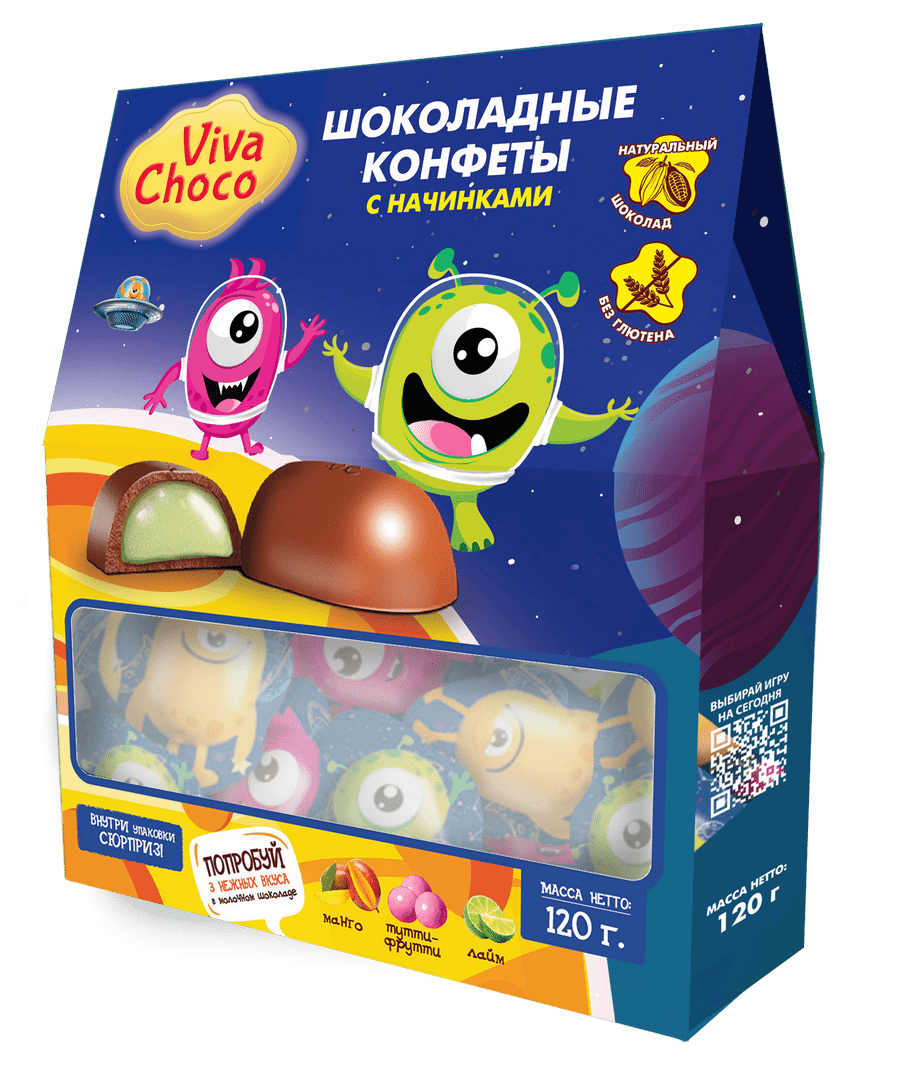 

Конфеты Viva Choco Сrazy с кремовой начинкой 120 г