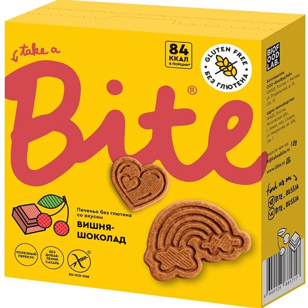 Печенье Take a Bite Вишня-Шоколад 115г