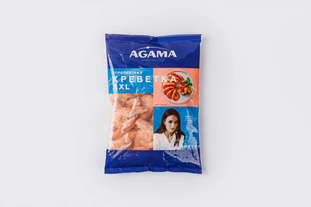 

Креветки Agama Королевская креветка №5 XXL варено-мороженые 700 г