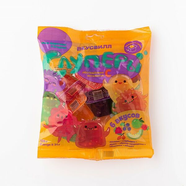 Желе Слуперы фруктовые и ягодные 126 г