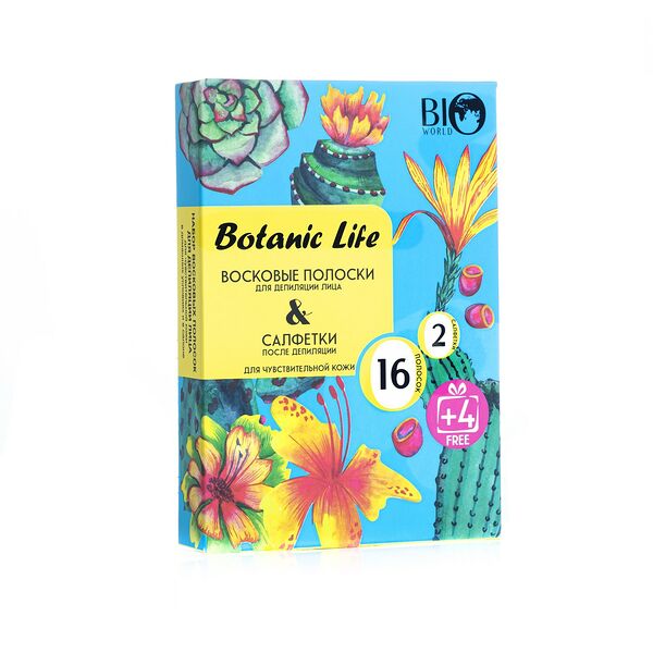 Набор для депиляции лица Bio World Botanic Life для чувствительной кожи 16 шт.
