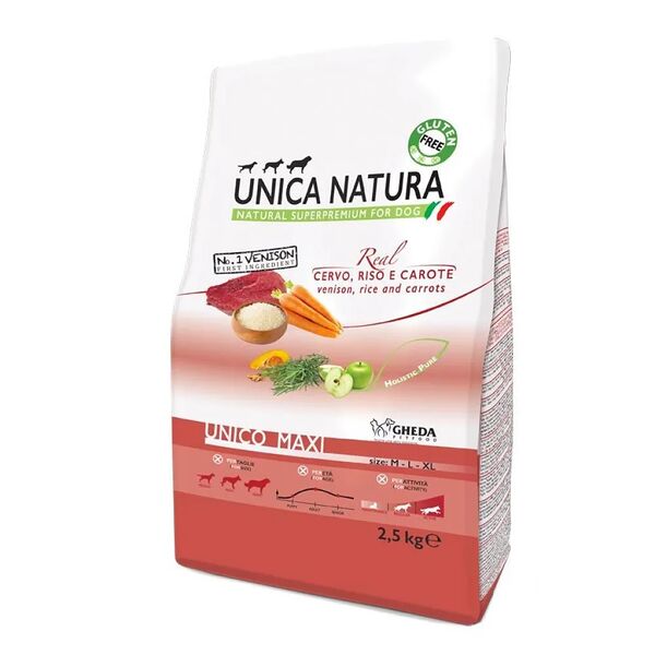 Сухой корм Natura UNICA для собак крупных пород, с олениной, рисом и морковью, 2,5 кг