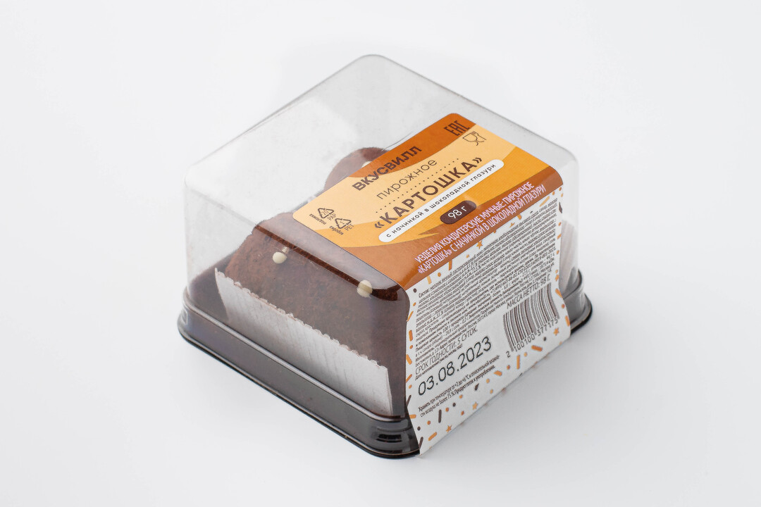 

Пирожное ВкусВилл Картошка с начинкой в шоколадной глазури 98 г