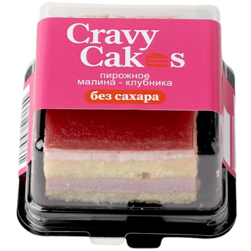 

Пирожное Cravy Cakes Малина-Клубника, 90г