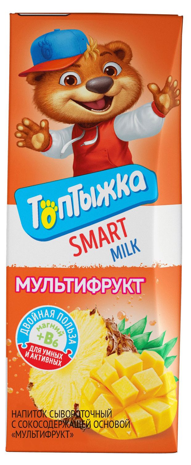 

Напиток сывороточный Топтыжка Мультифрукт сокосодержащий без ЗМЖ 200 мл