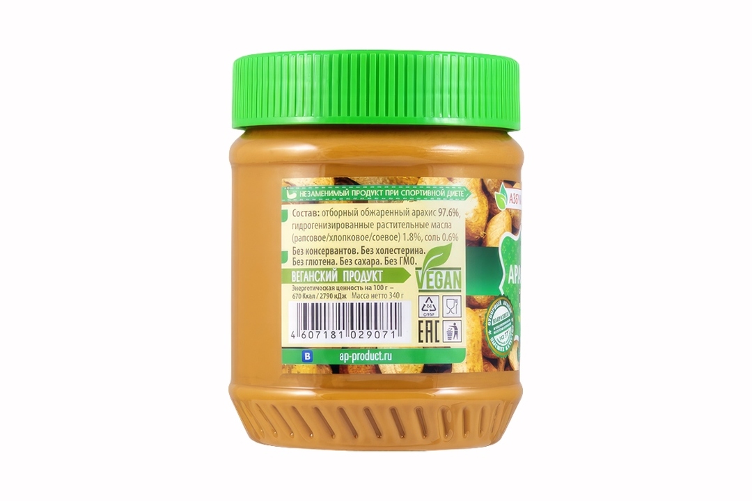 

Паста арахисовая Азбука Продуктов без сахара 340 г